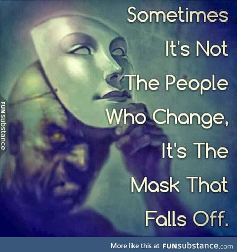 The real face under the mask