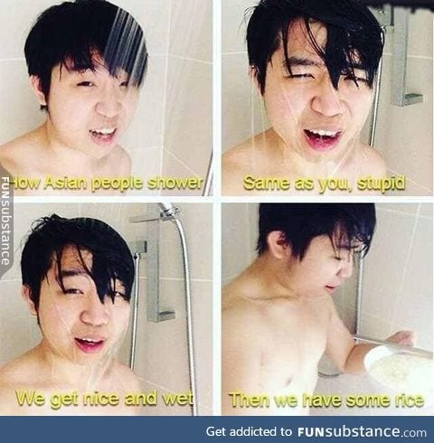 How asians shower