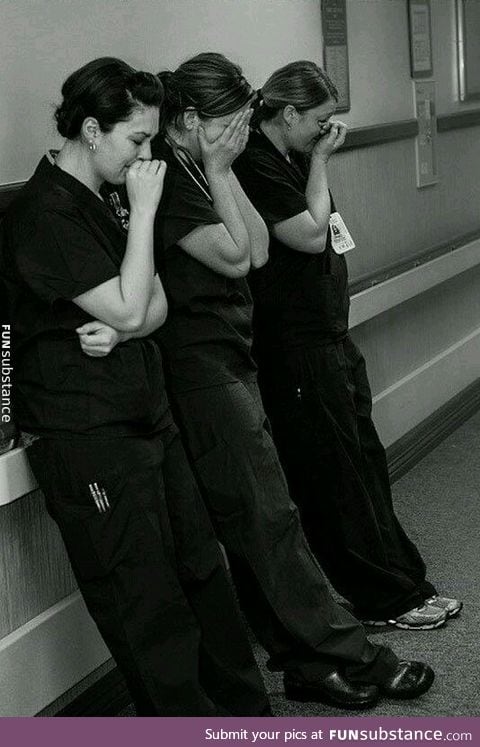 Nurses after a patient suffers a miscarriage