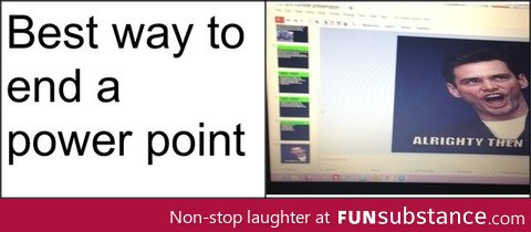 Best way to end a powerpoint