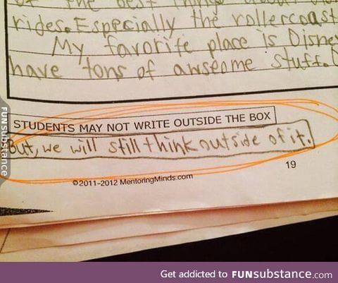 9-year-old student has some standardized test sass