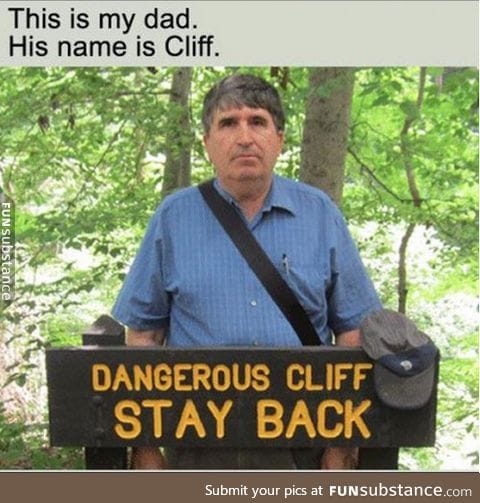 Stay back from cliff