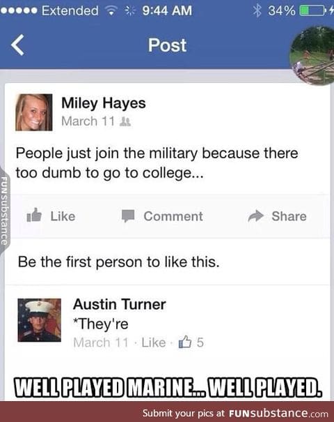 Military burn