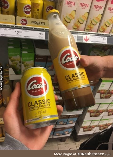 Another reason why Denmark is awesome - chocolate milk in a can!