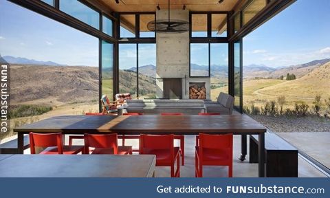 An open floor plan