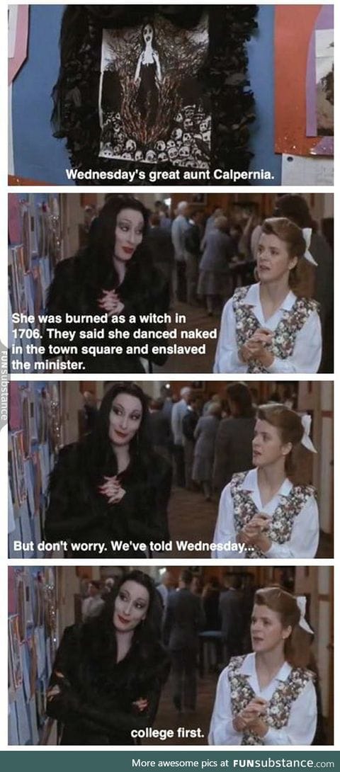 Priorities in the addams family