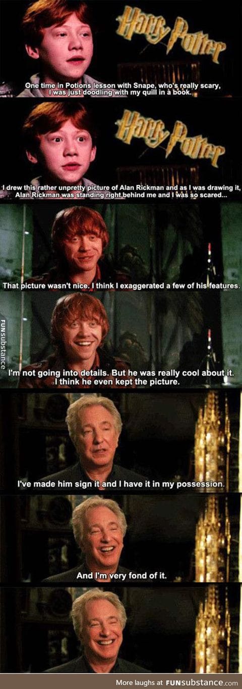 Rupert Grint and Alan Rickman