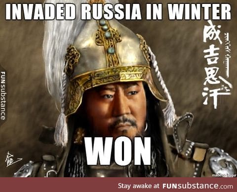 To the people who said you can't invade Russia during winter