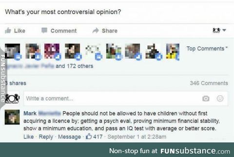 Controversial opinion