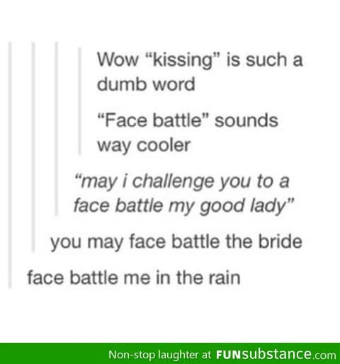 Better word for "kissing"
