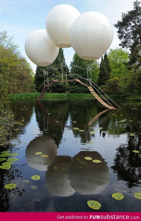 Bridge supported only with balloons