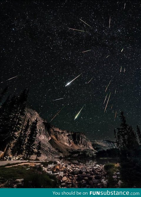 Meteor Shower over Wyoming Sky