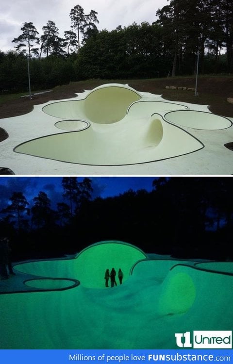 Glow in the dark skate park