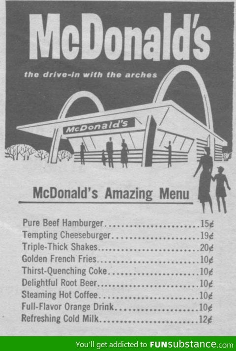 Original McDonalds Menu