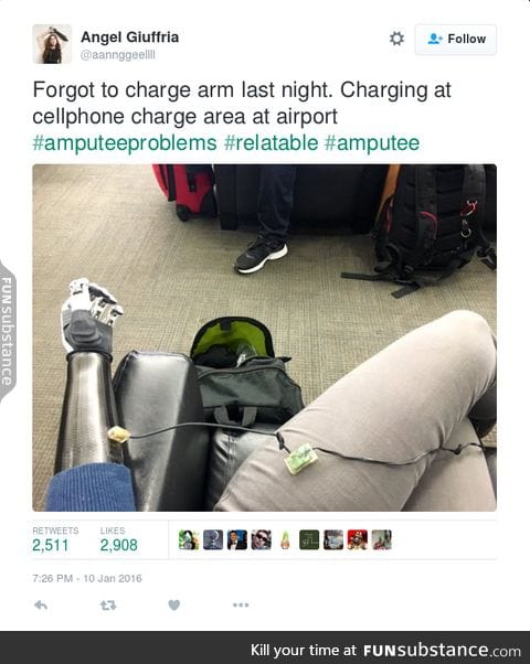 Charging arm at airport