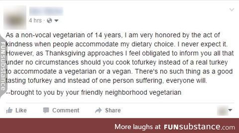 Found a good vegetarian!
