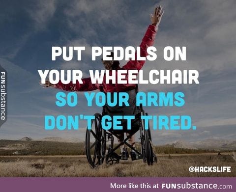 Life hack for wheelchair people