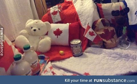 I panicked and made a Canada shrine