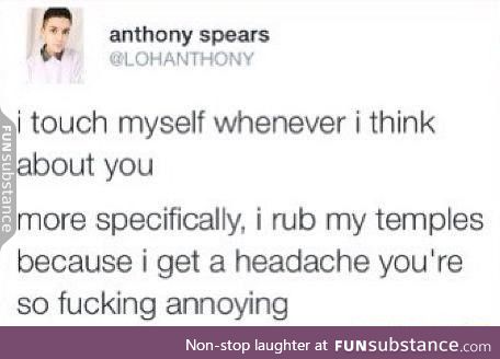 Touching myself because of you