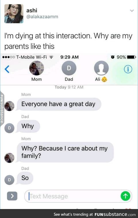 The dad's attitude tho