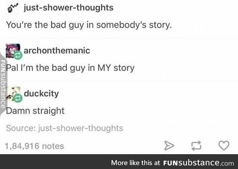 I'm the bad guy of the bad guy of my story