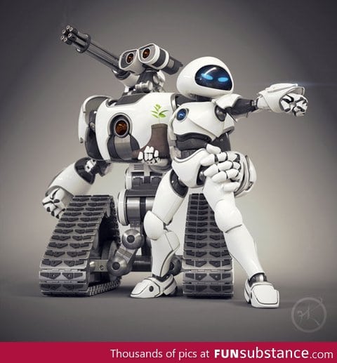 Wall-E and Eve all grown up