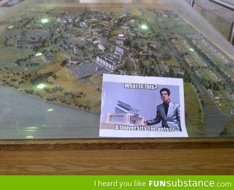 Scale model of local university. Thanks whoever did this