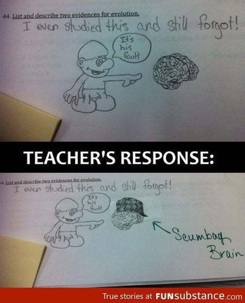 Teacher's sense of humor