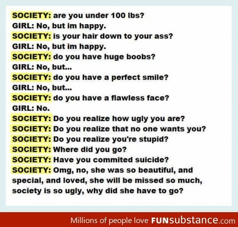 Society's hypocrisy