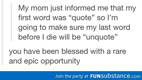 First words