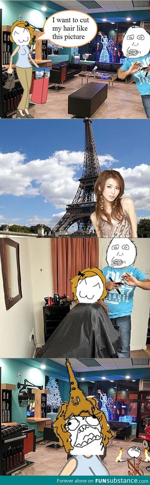 Derpina's Eiffel Tower Hair Cut