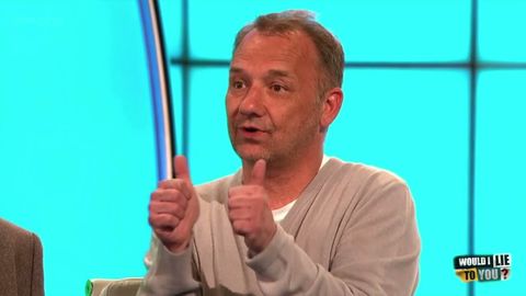 Bob Mortimer claims he can break an apple in half with his bare hands