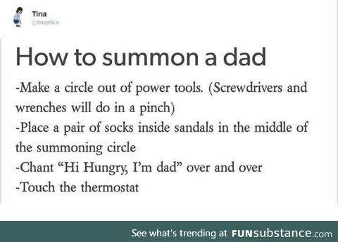 How to summon a dad