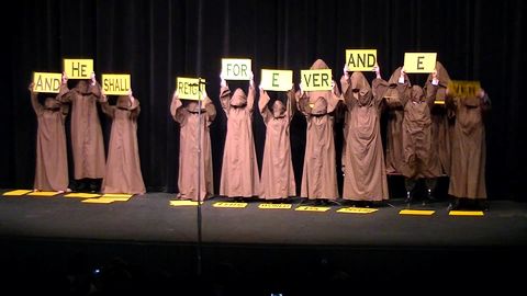How do silent monks sing Christmas songs?  This is how.