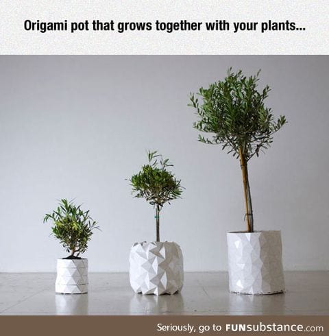 New origami pots design concept