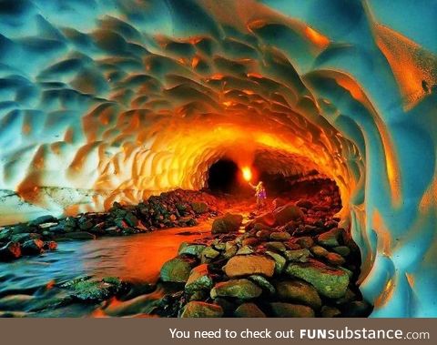 Kamchatka ice cave, russia