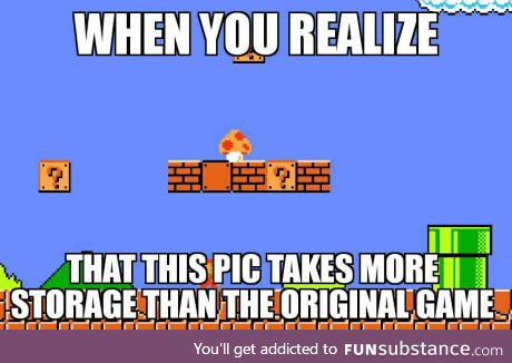 The Super Mario Bros game was only 31KB