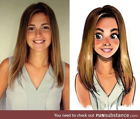 Cartoon version of a girl