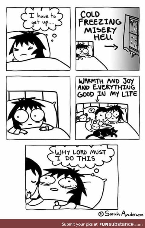 Especially if you have cute dudes and fuzzy animals in bed with you.