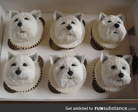 Delicious westie cupcakes