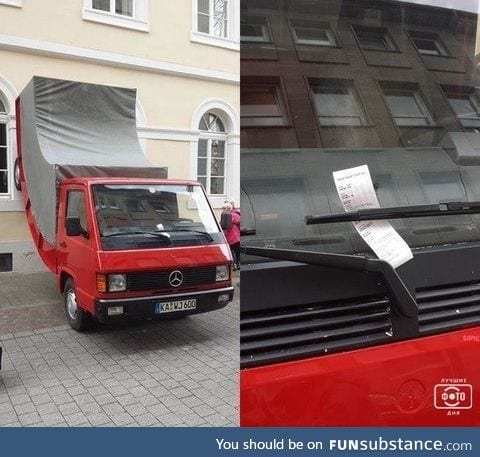 Art installation in Germany receives ticket for illegal parking
