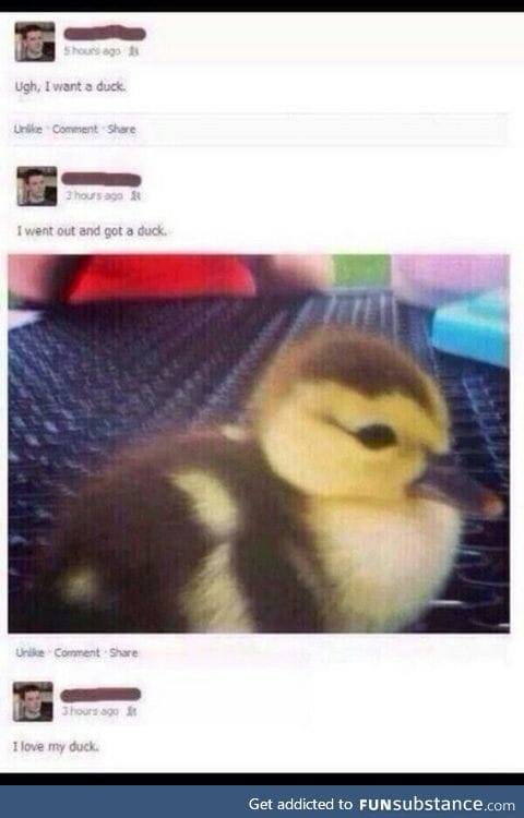 I love his duck