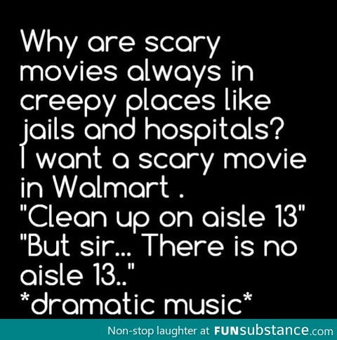 Why are scary movies always in creepy places?