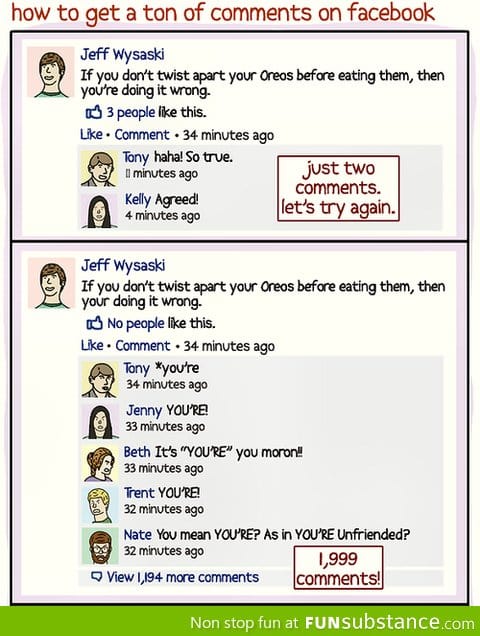 How to get tons of comments on facebook