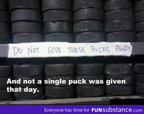 Not a single puck was given