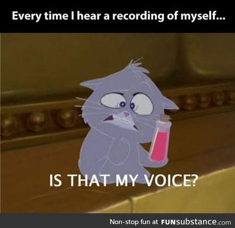 Whenever I hear a recording of my voice