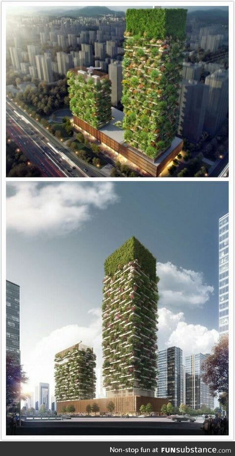 Vertical Forests that will be constructed in China to fight air pollution in 2018