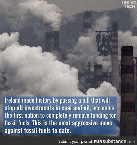 Ireland takes a strong stand against fossil fuels