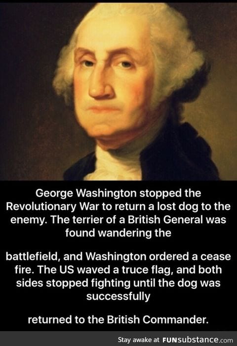 George Washington stopped a war for a dog