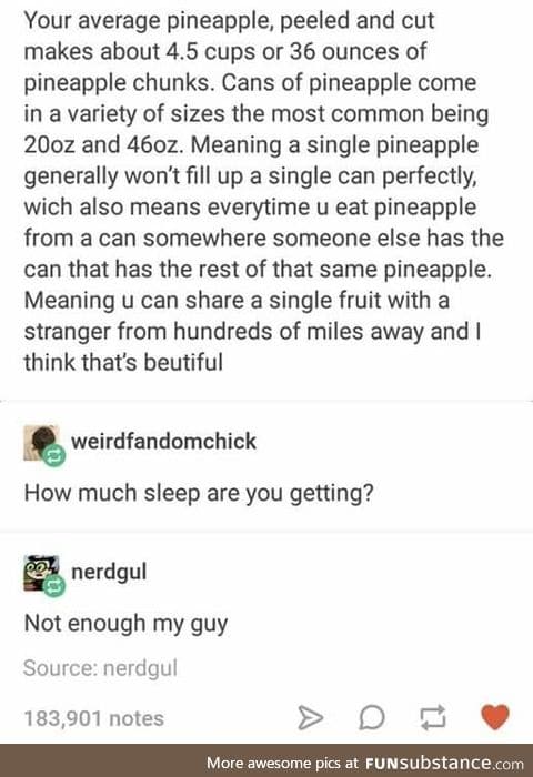 And too much canned pineapple